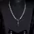 Silver plated hydro ruby stone embellished designer cz necklace 317fnnn346
