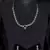 Silver plated blue stone embellished designer cz necklace 317fnnn352