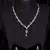 White and cz stone embellished Silver plated necklace 317fnnn365