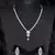 Silver plated pink stone designer necklace 317fnnn375