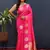 Pink woven Faux kanchipuram silk saree with blouse