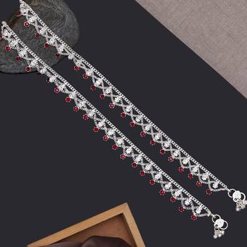 Maroon color anklets 1