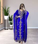Sale!! New Moroccan Wedding Kaftan Dubai Farasha Islamic Abaya Kaftan Clothing Very Long Gown 122