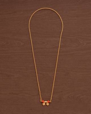 Golden mangalsutra LONG with double vati one gram gold 2