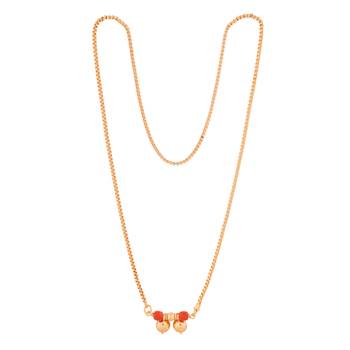 Golden mangalsutra LONG with double vati one gram gold 3