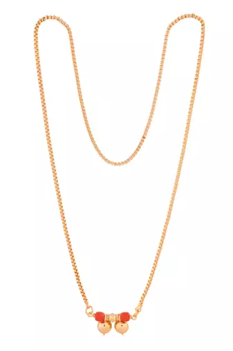 Golden mangalsutra LONG with double vati one gram gold