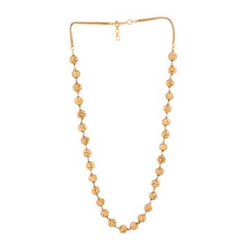Gold Plated Beads Necklace 3