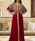 Maroon maxi Partywear Kaftan