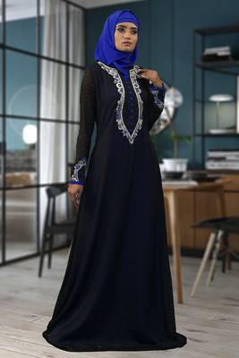 Black embroidered Abaya 1