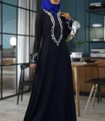 Black embroidered Abaya