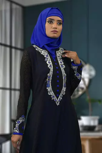 Black embroidered Abaya