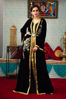 Black morrocon israeli kaftan 1