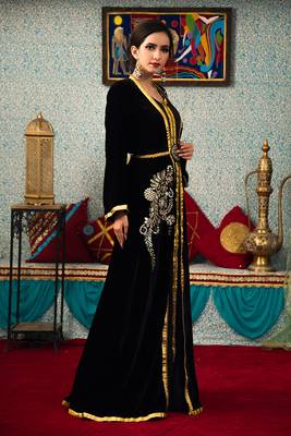 Black morrocon israeli kaftan 2