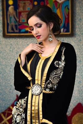 Black morrocon israeli kaftan 3