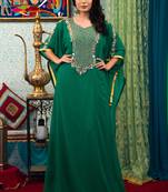 Sea green georgette kaftan