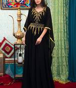 Black georgette designer kaftan