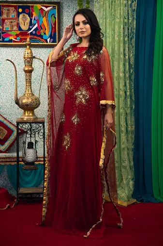 Maroon african  designer kaftan