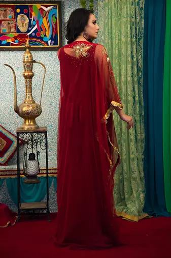 Maroon african  designer kaftan