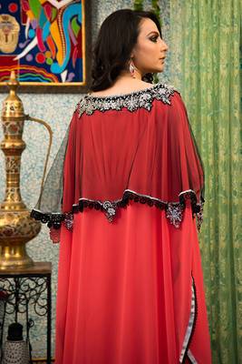 Peach maxi kaftan 4