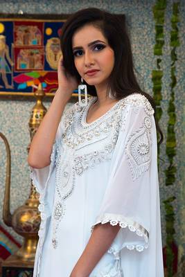 White trendy Designer Kaftan 2