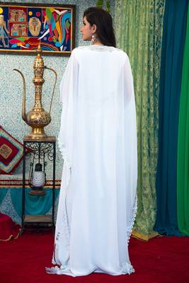 White trendy Designer Kaftan 3