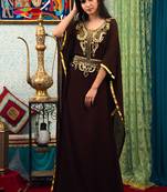 Brwon georgette kaftan