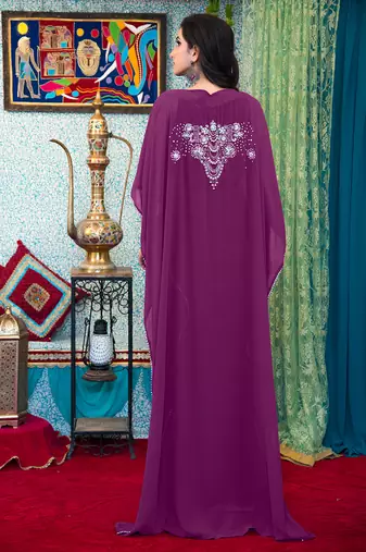 Purple arabic  designer kaftan