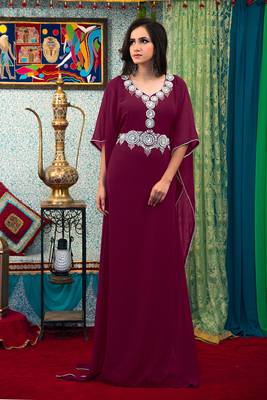 Violet israeli kaftan 1