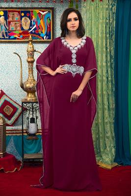 Violet israeli kaftan 2