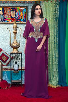 Violet georgette kaftan 1