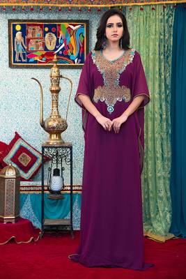 Violet georgette kaftan 2