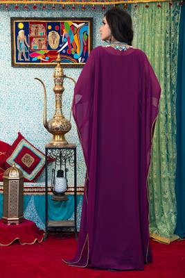 Violet georgette kaftan 4