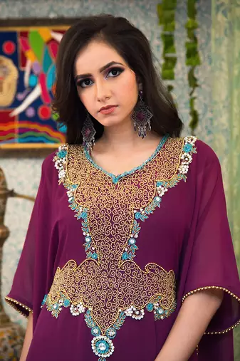 Violet georgette kaftan