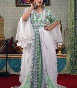 White designer wedding kaftan