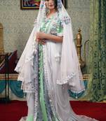 White arabic moroccan wedding caftan