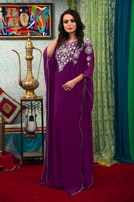 Purple takchita  designer kaftan 1