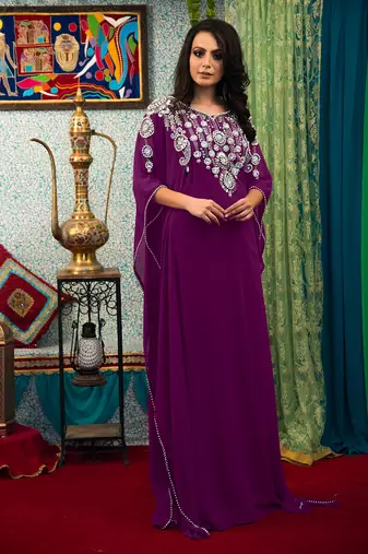Purple takchita  designer kaftan