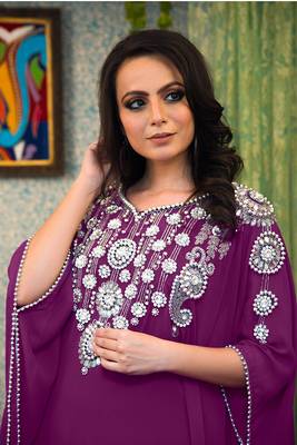 Purple takchita  designer kaftan 4