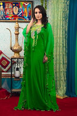Green takchita kaftan 1