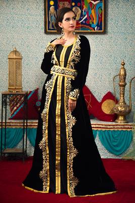 Black morrocon  designer kaftan 2