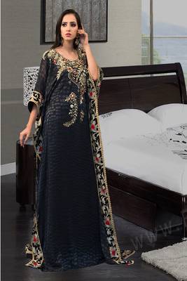 Dark gray and black african kaftan 2