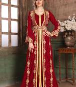 Maroon wedding moroccan israeli kaftan