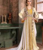 Yellow and white african kaftan