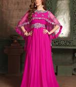 Pink georgette kaftan