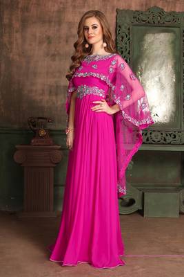 Pink georgette kaftan 2