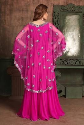 Pink georgette kaftan 3