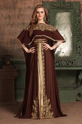 Brown designer  designer kaftan 1