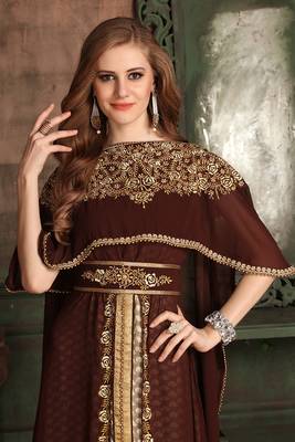 Brown designer  designer kaftan 2