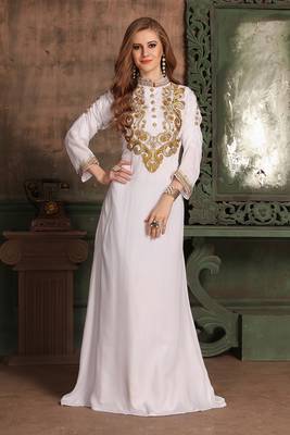 White Designer Kaftan Dress 1