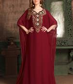 Maroon takchita kaftan